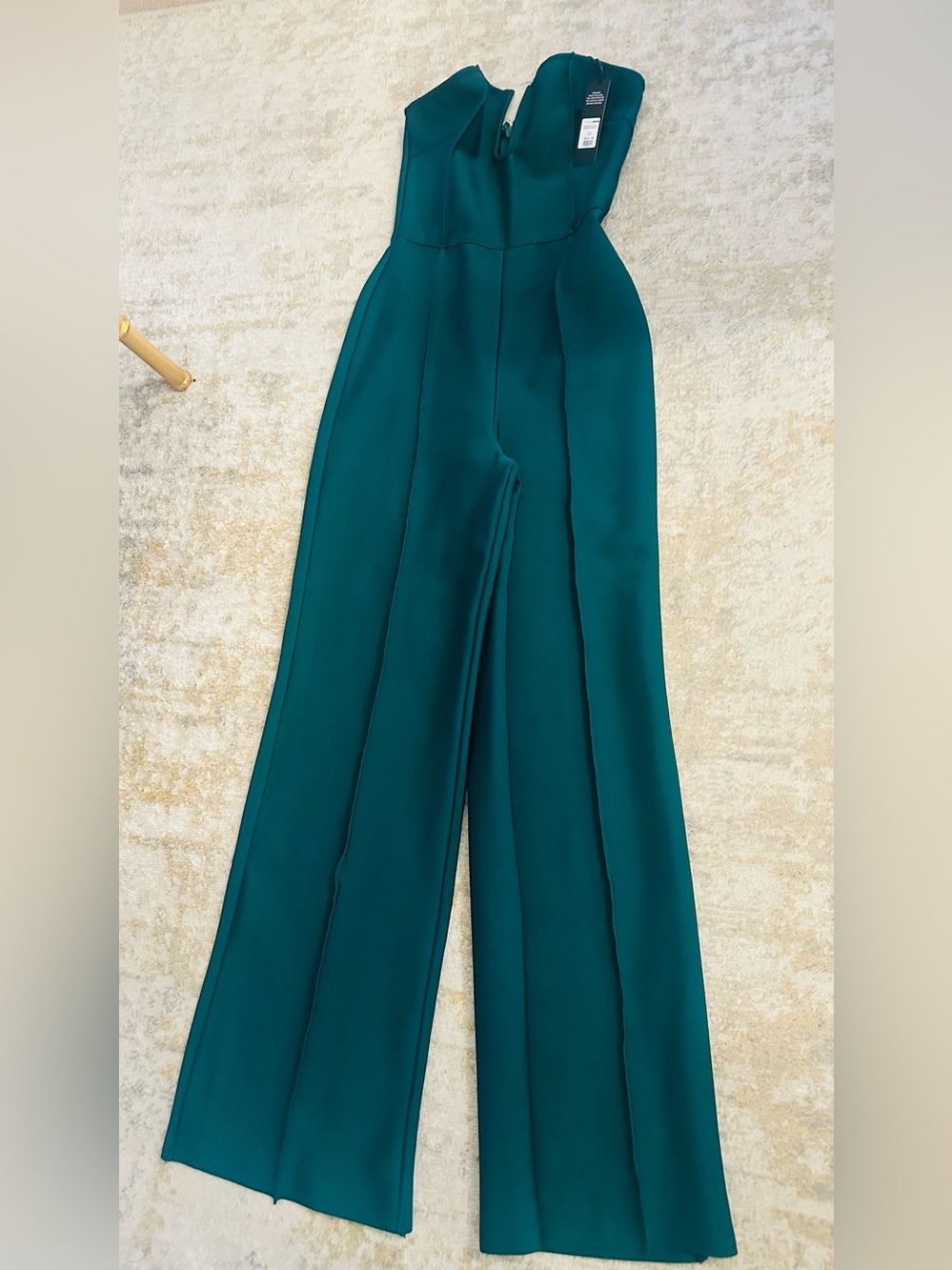 Fashion Nova Strapless Deep Emerald Tailored Jumpsuit - Picture 4 of 4